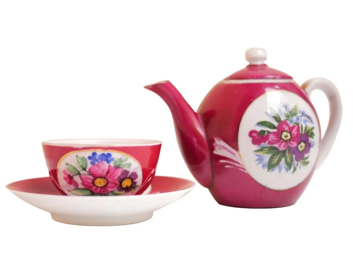 King of Afghanistan’s Gardener Teapot, Teacup, & Saucer