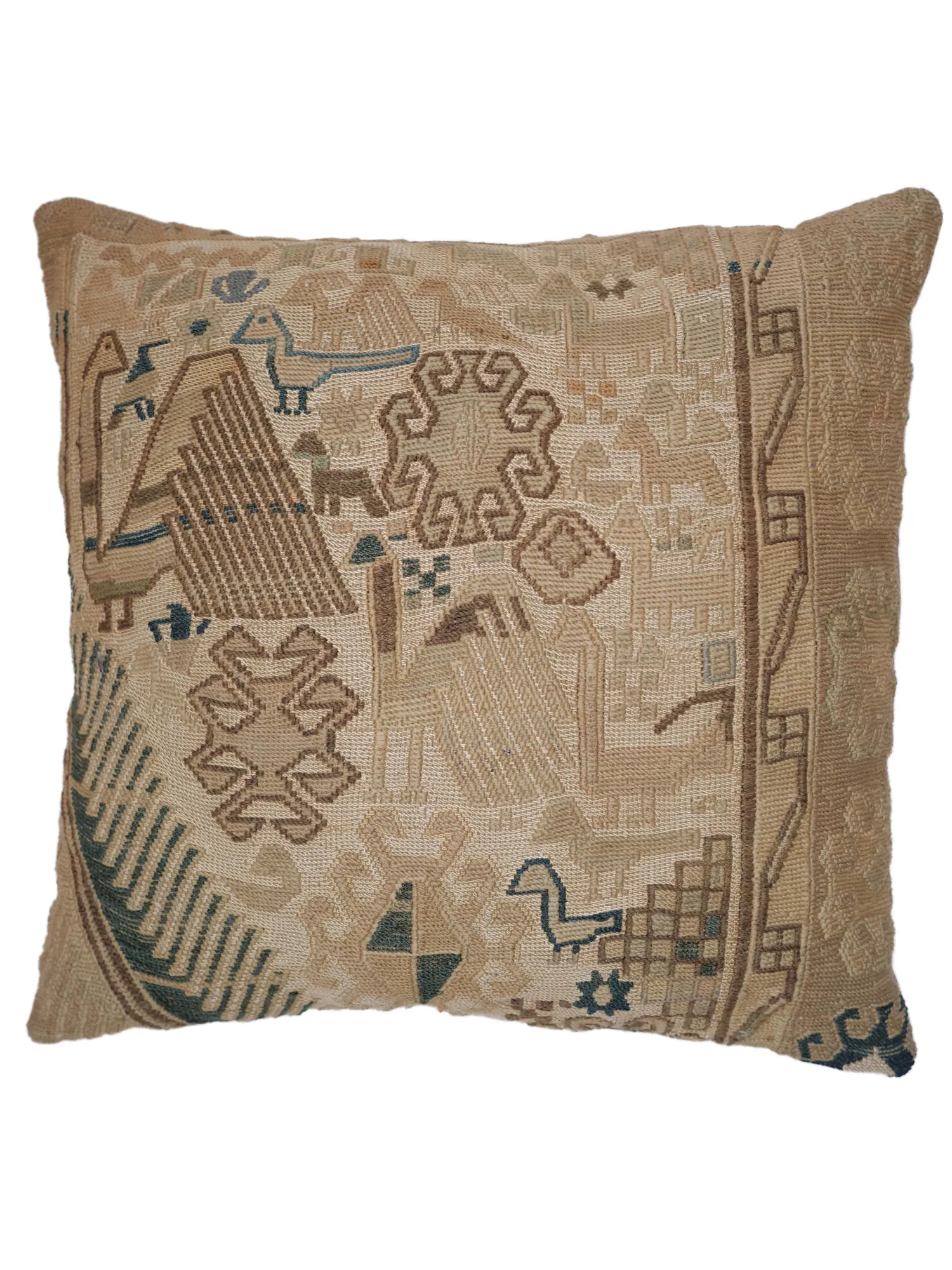 17″ Persian Kilim Pillow (Bird Design)