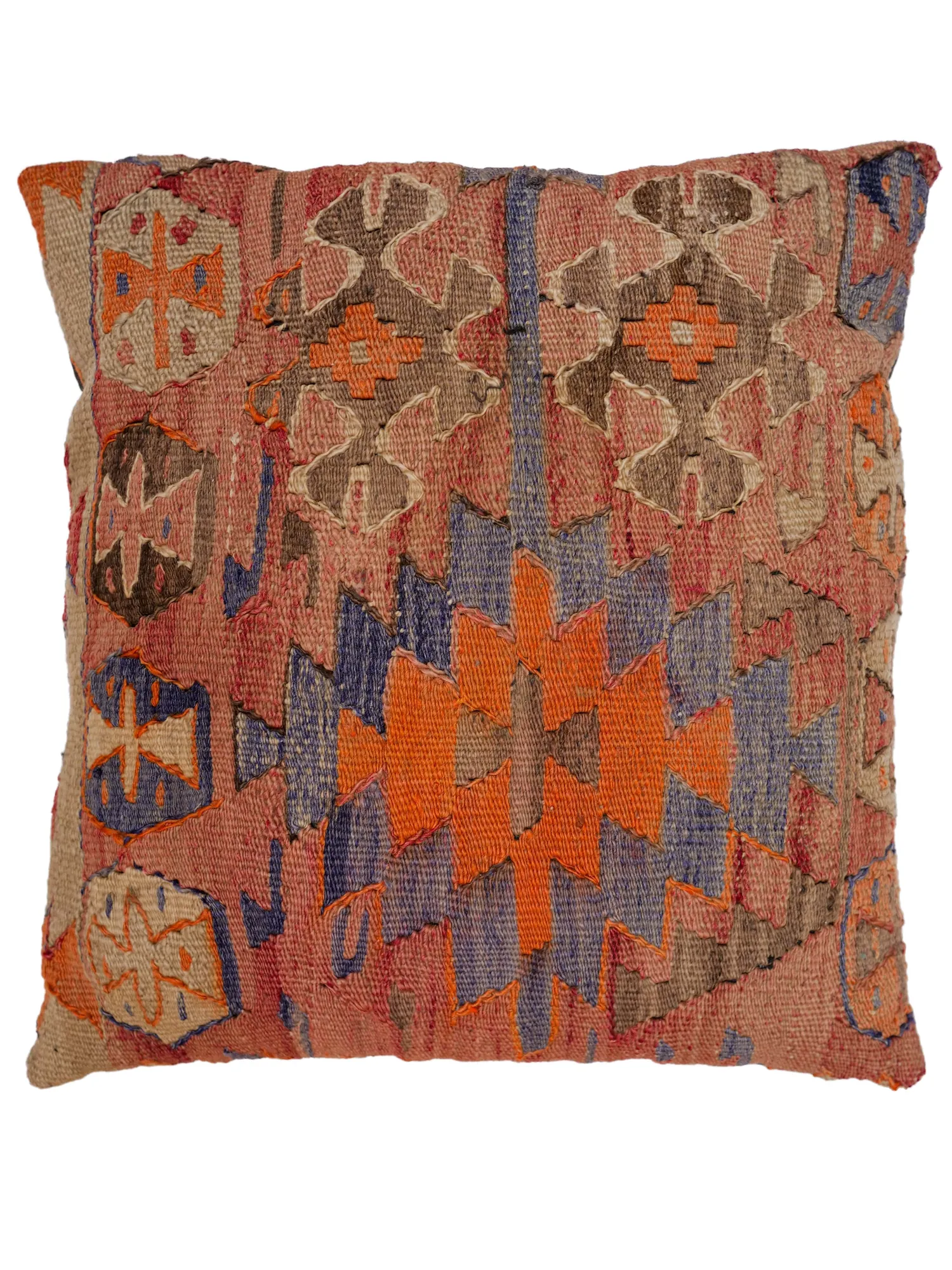 16″ Turkish Kilim Pillow (Tribal Design)