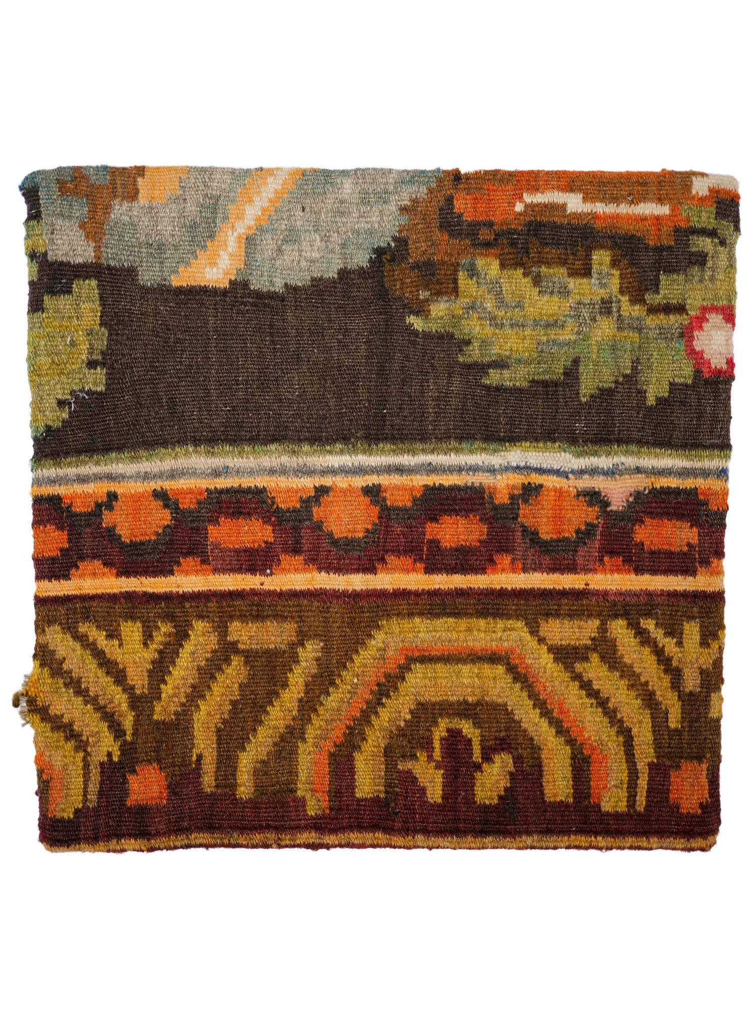 17″ Bessarabian Kilim Pillow (Flower Design)